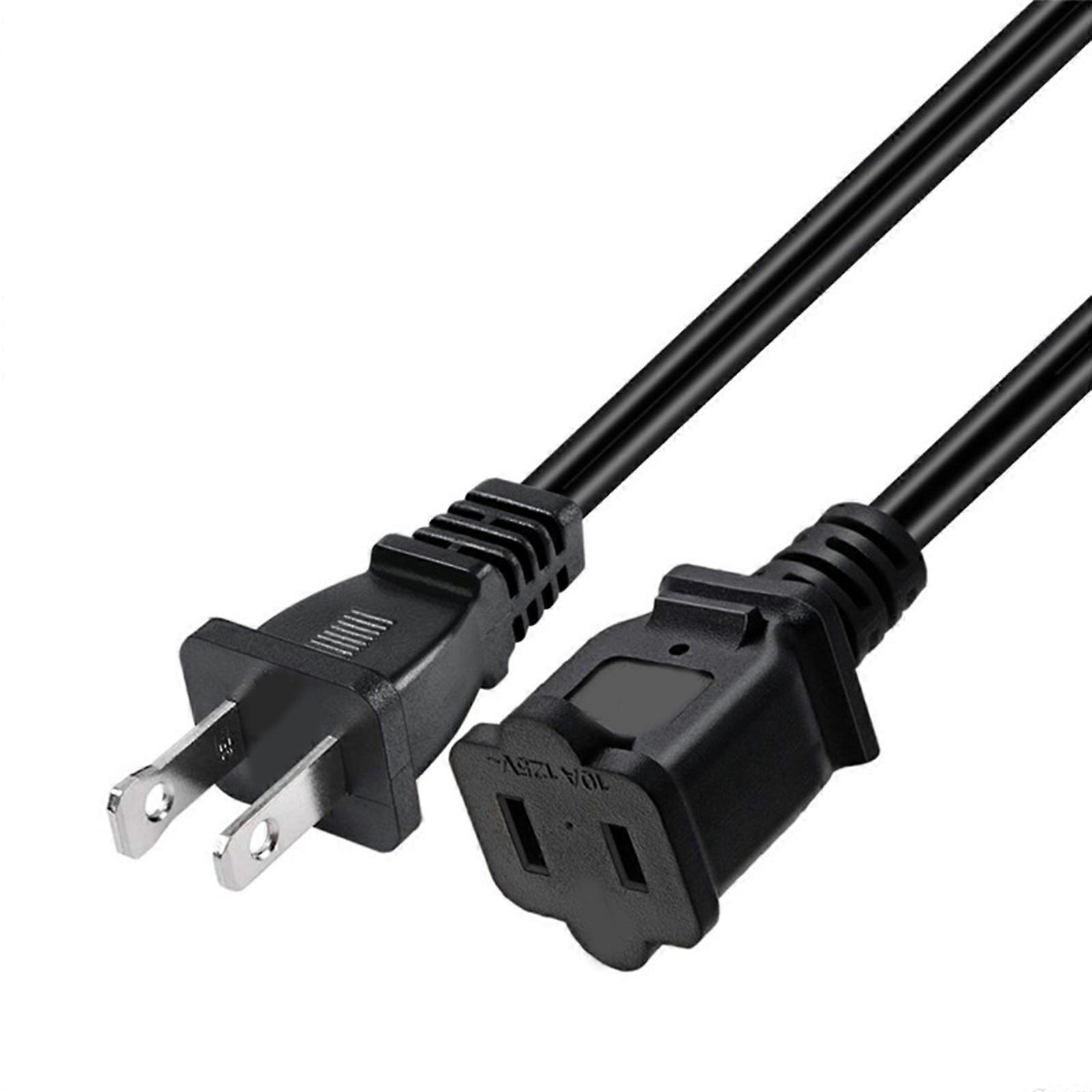 Right Angled Polarized US 2Prong Male to Female Extension Cord, 1-15P to 1-15R Power Outlet Extension Cable Multicolor