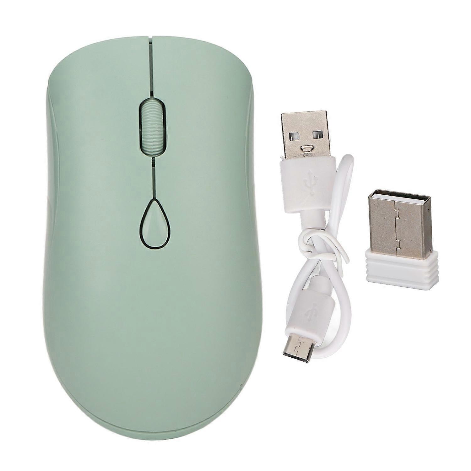 2.4G Wireless Mouse 1600DPI Ergonomic Rechargeable Battery Bluetooth 5.2 Silent Mouse for Office Des
