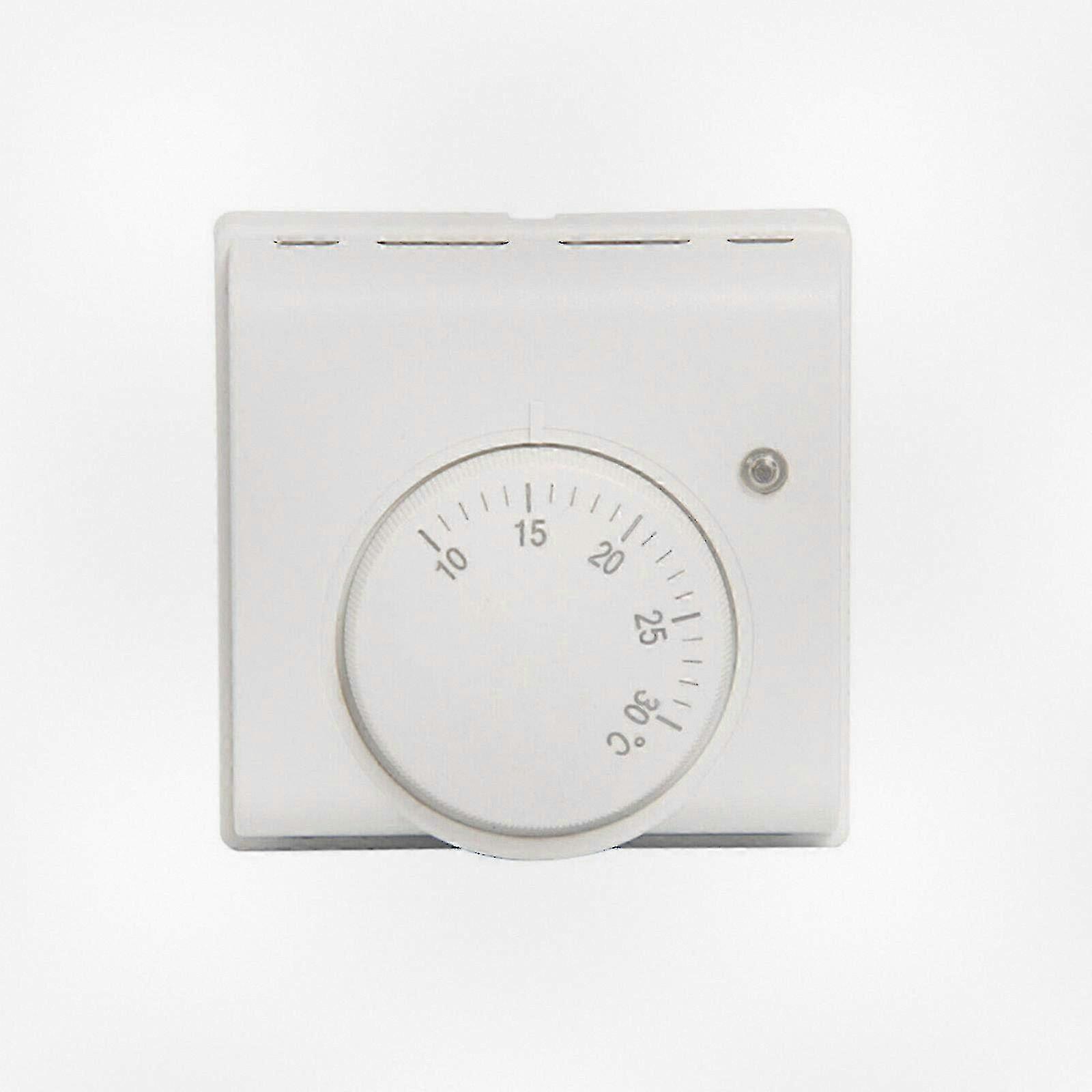 White Durable Mechanical Thermostat for Central Heating Room Temperature Control