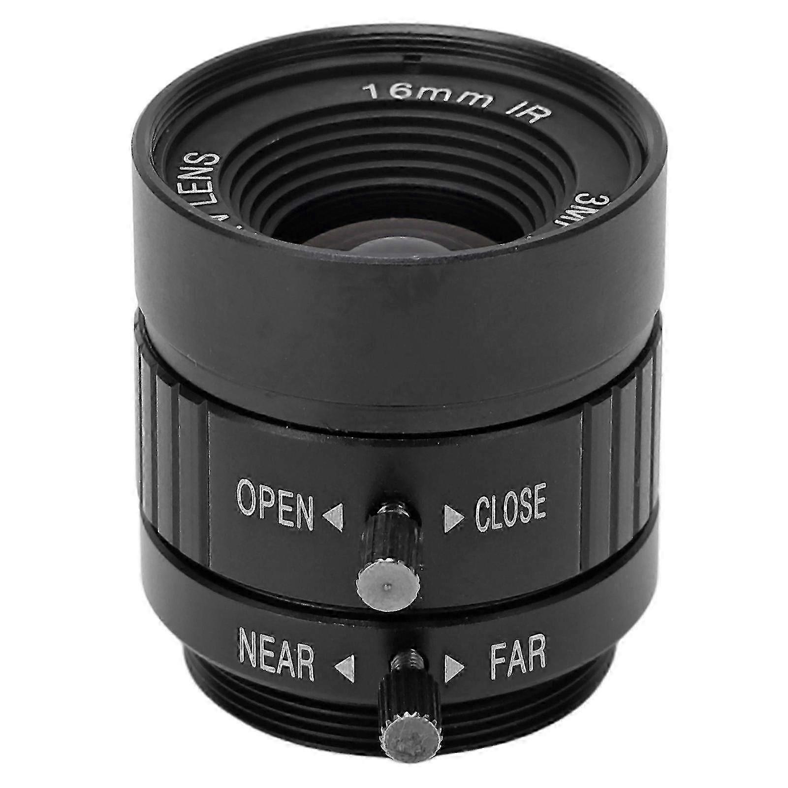 w CS Mount Lens 16mm Focal Length Fixed Focal Lens with Adjustable Aperture Man...
