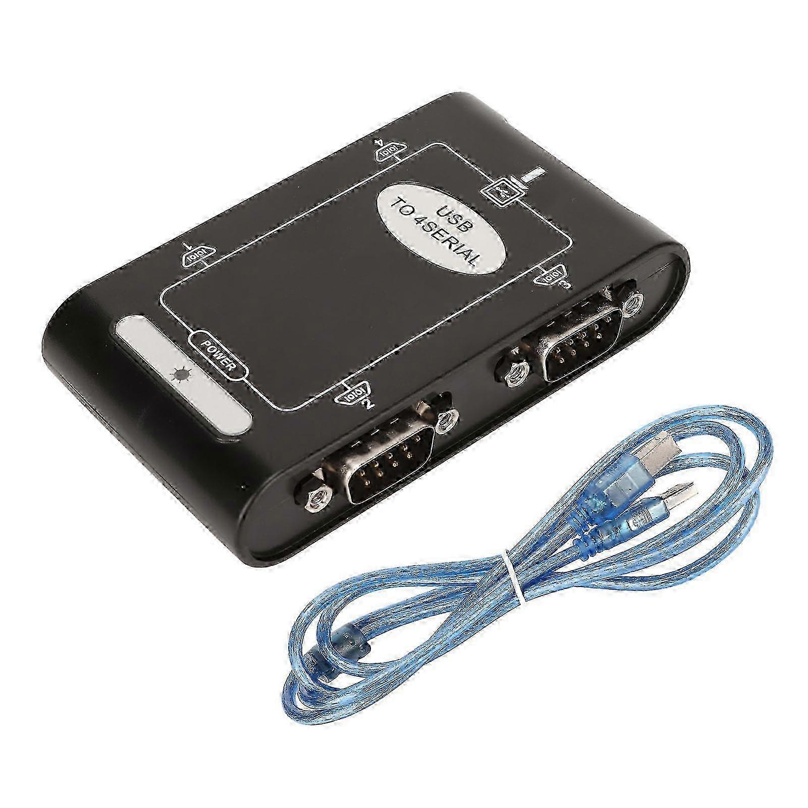 USB to Serial Adapter 4 RS232 Port COM Reserve Feature DB9 Compact USB to RS232 Adapter for Windows 10 8 7