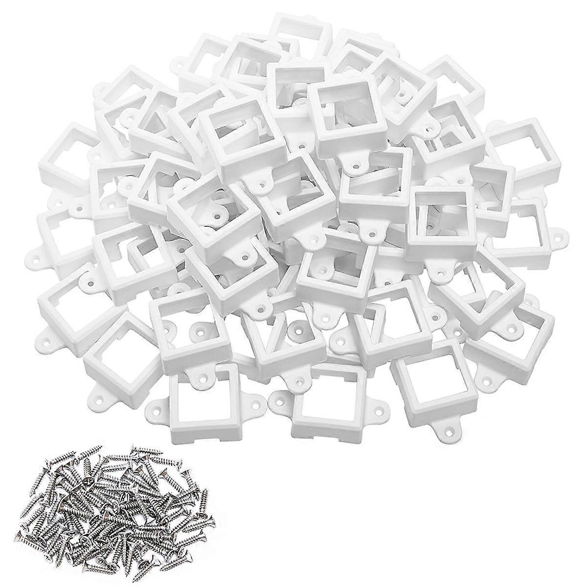 80-Pack H705 LED Light Mounting Bracket Set with Screws, Waterproof Outdoor Light Clips