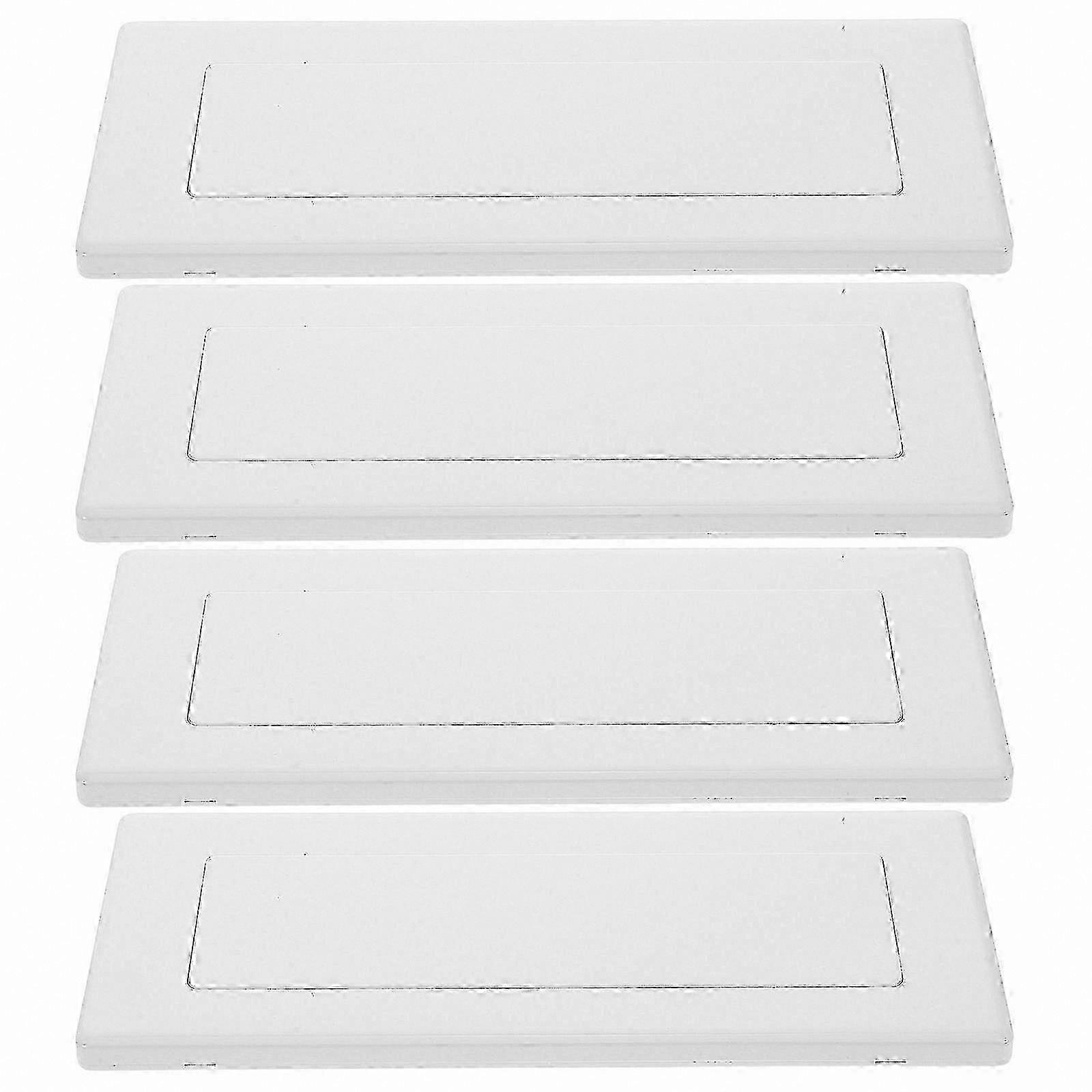 4-Pack Plastic Junction Box Covers, Rectangular Wall Plates for Electrical Outlet Concealment 25-26