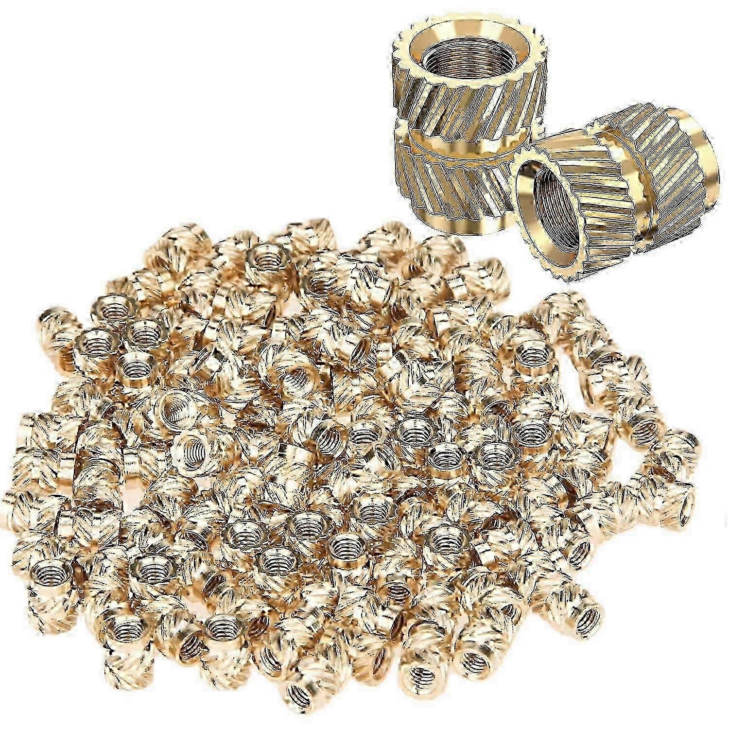 120pcs M3x5.7-od4.6 Thread Knurled Brass Threaded Heat Set Heat Insert Embedment Nut For 3d Printer