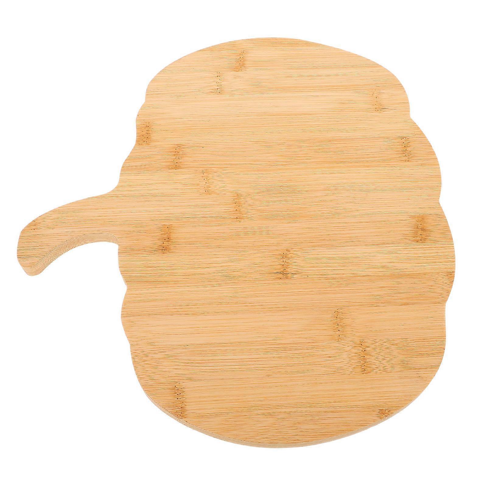 Halloween Pumpkin Bamboo Cutting Board for Kitchen Use with Decorative Serving Tray