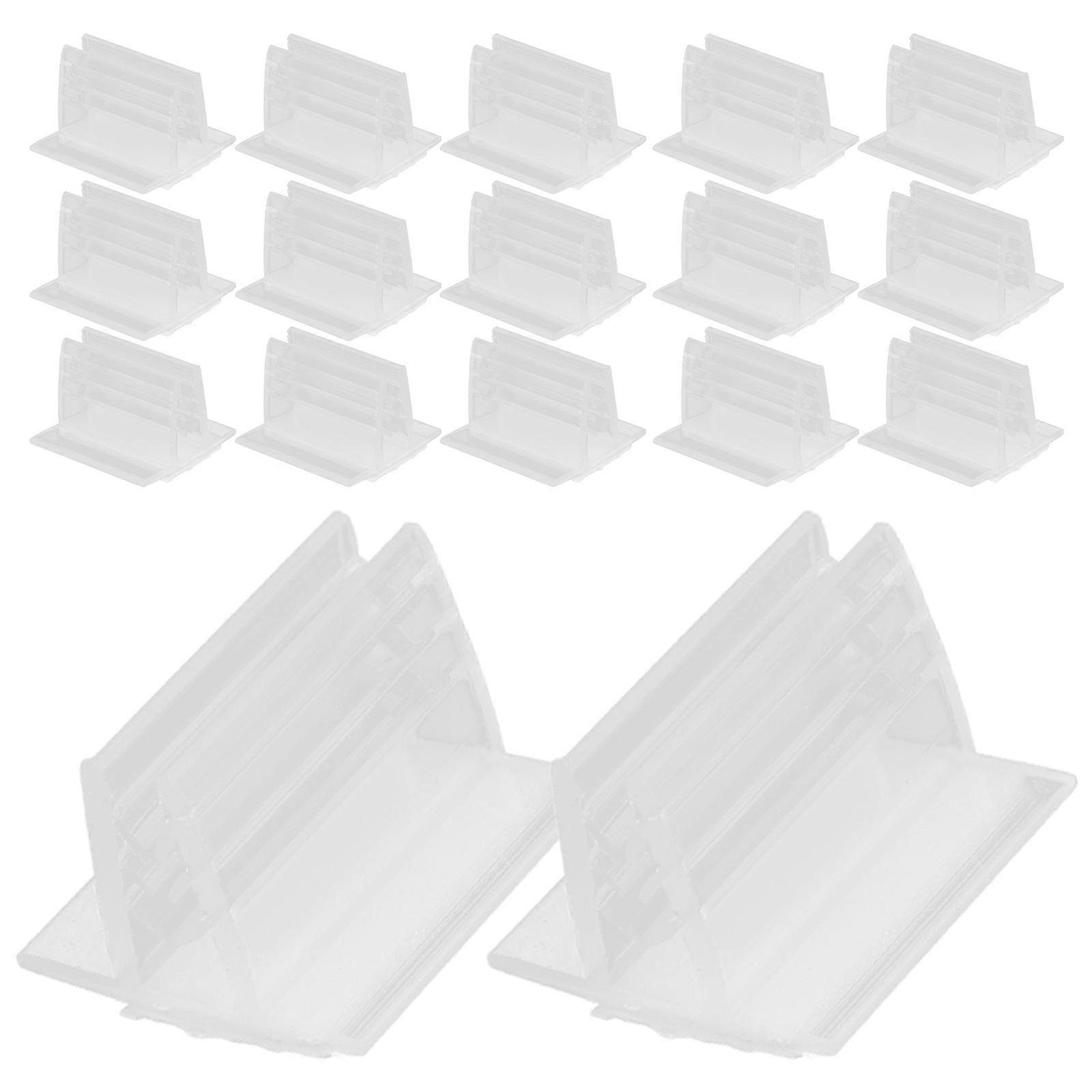 20Pcs Shelf Label Holders Transparent for Display with Versatile Design