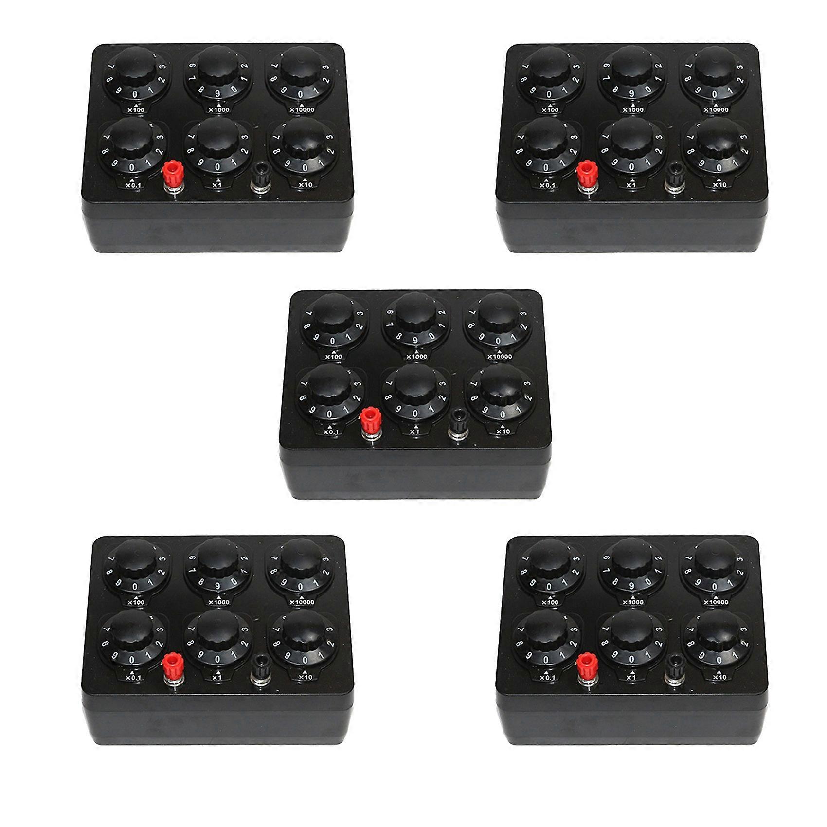 5X 0-99999.9 Ohm Simple Resistance Box Precision Variable Decade Resistor Teaching Instrument Teaching Resistance Box