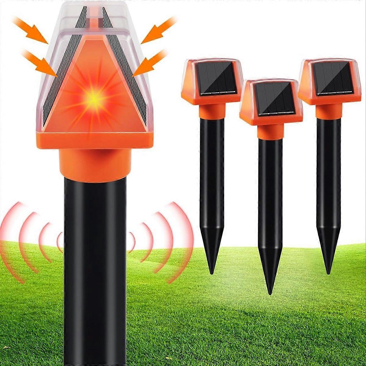 Solar Mole Repellent, Ultrasonic & Solar Powered mouse Repellent 4PCS