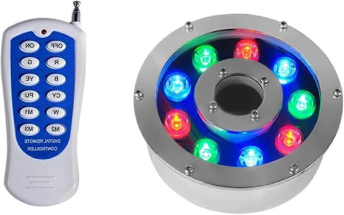 Pond Light Ring with Remote Control, Submersible LED for Outdoor Fountain and Garden Water Feature