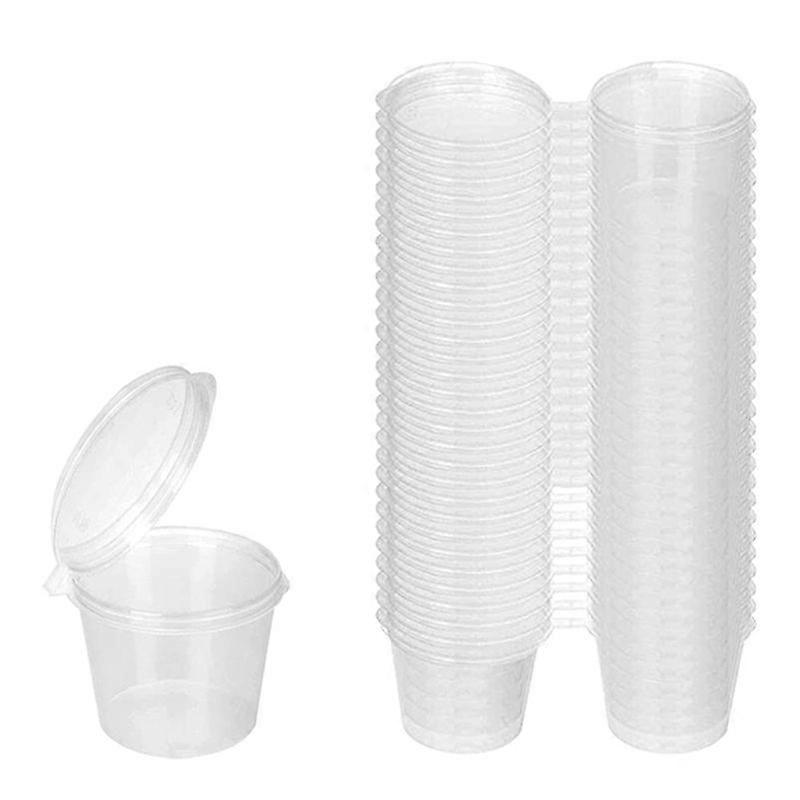 100 Pieces Small Plastic Containers with Lids