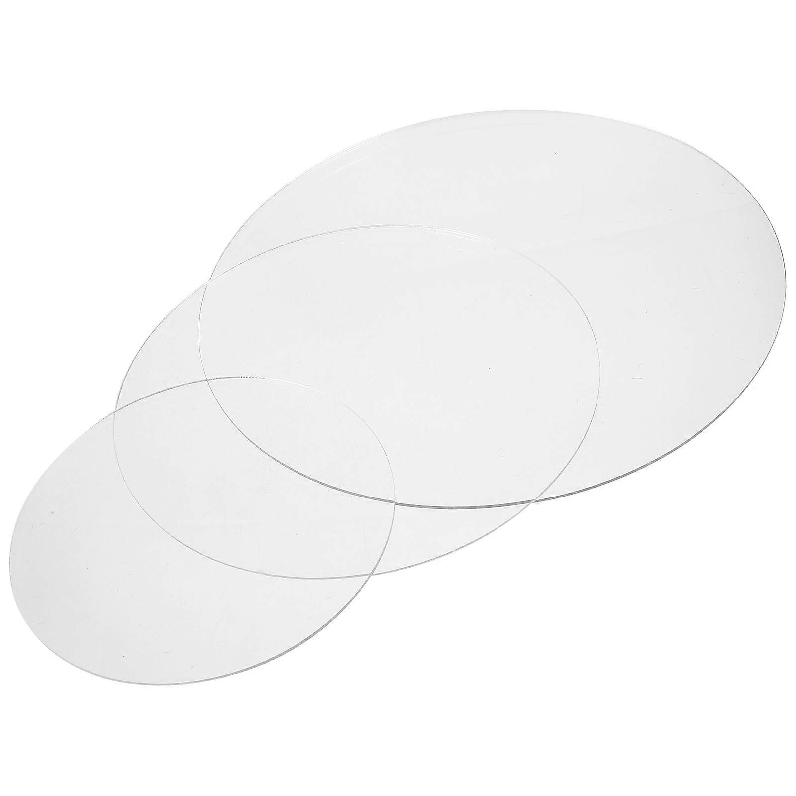 3pcs Acrylic Round Cake Disk Cake Discs Circle Base Boards Display Board