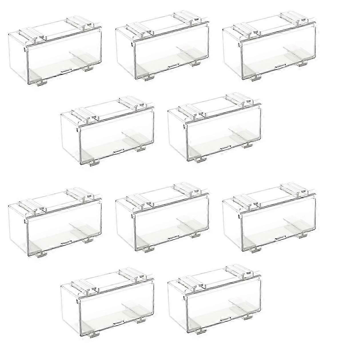 10Pcs Clear Acrylic Display Case for Car Model Scale Wheels