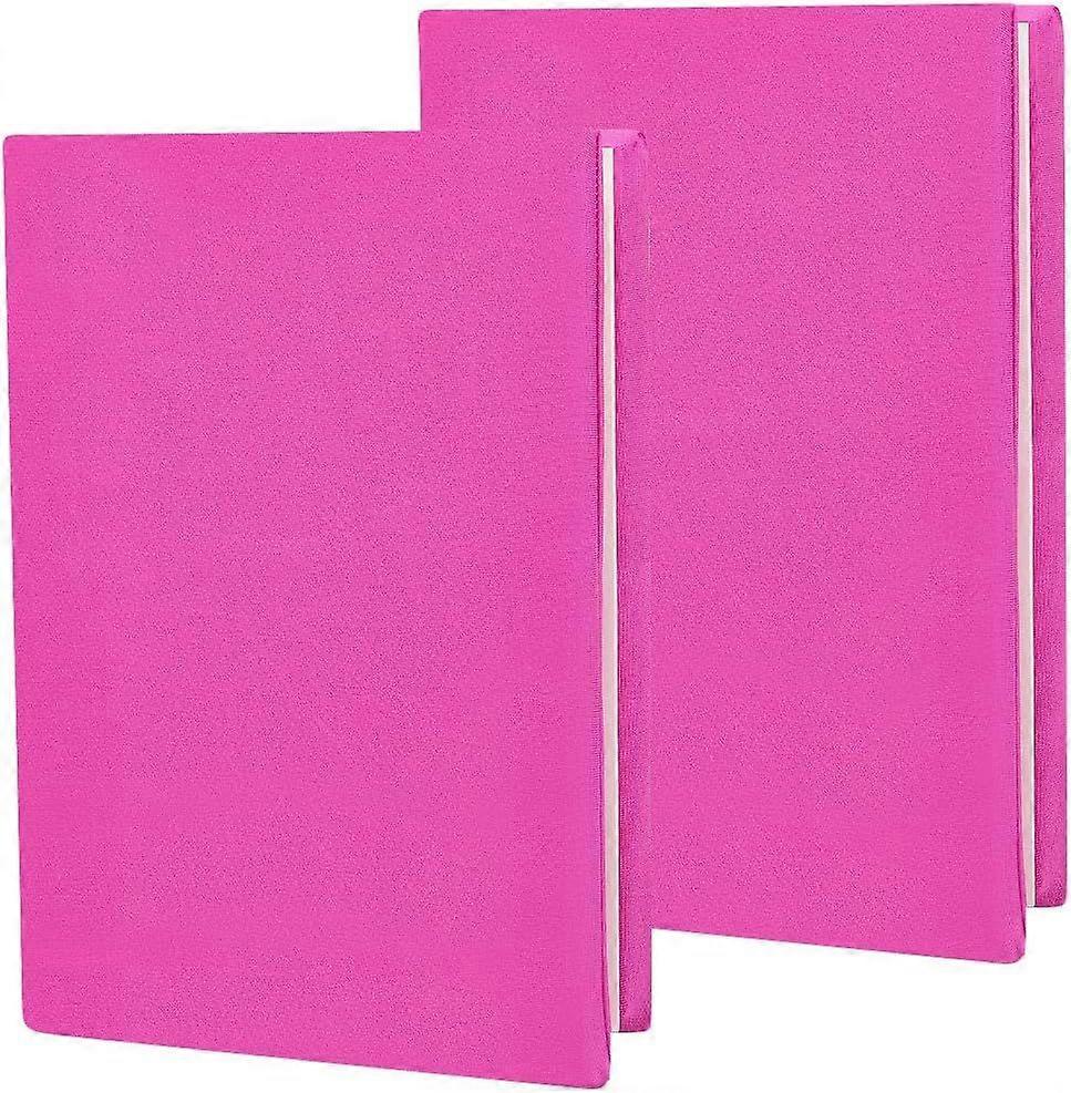 2Pcs Pink Book Covers Fabric Textbook Book Cover 7 x 13in Rose Red Notebook Wrap Sleeve Up to 7 x 9in Cloth Reusable Rectangle Protective Sleeves for 