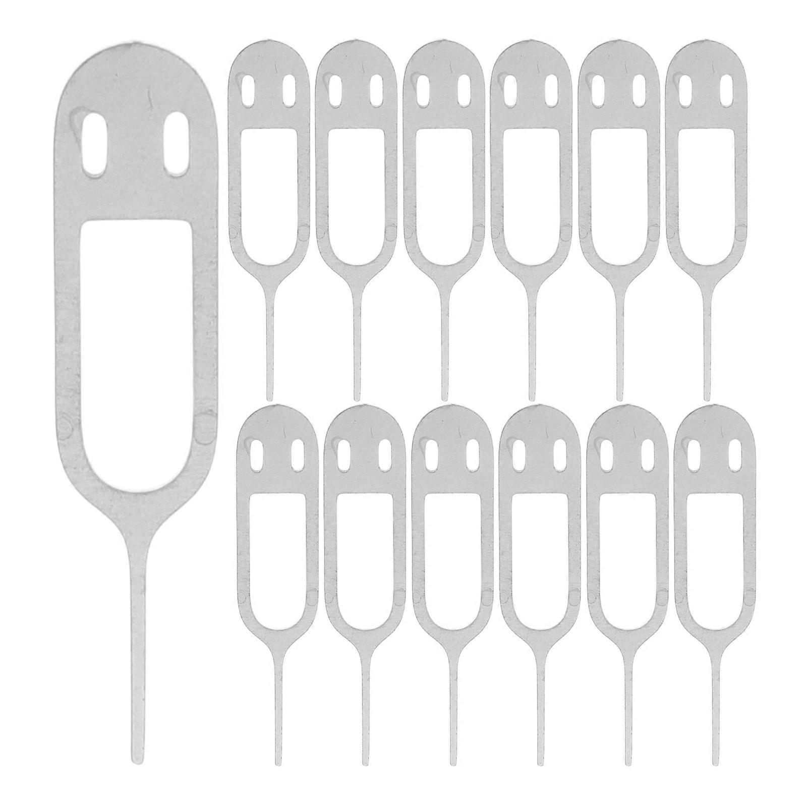 Silver Sim Pin Ejector Tool for Ejecting Sim Card 50Pcs Universal Design