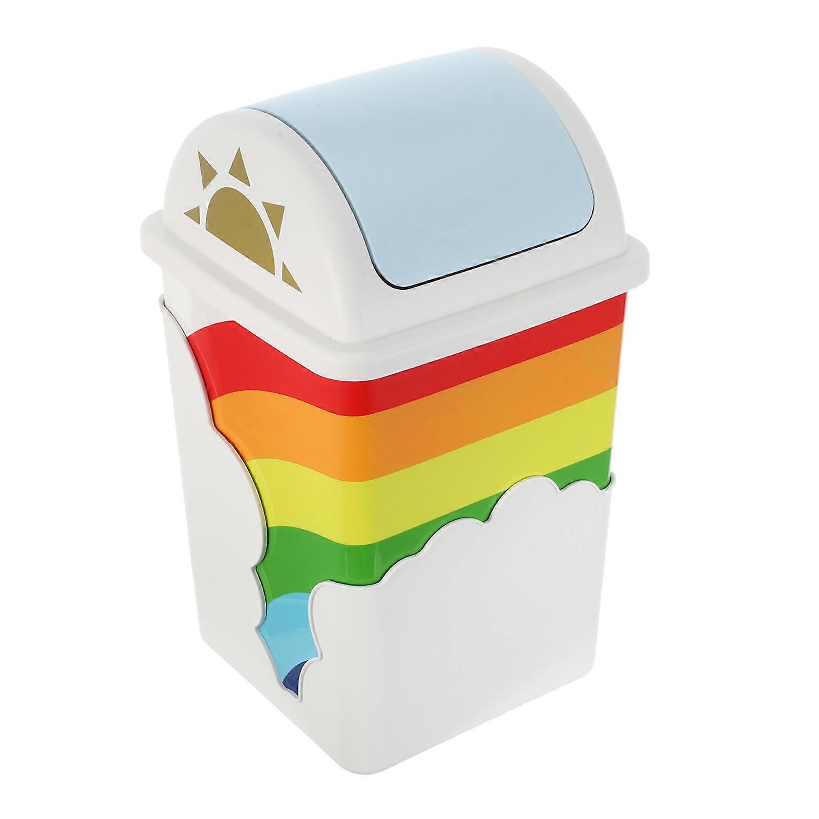 Cloud Shape Wastebasket For Household Users Simple Design Assorted Color Use 1Pc