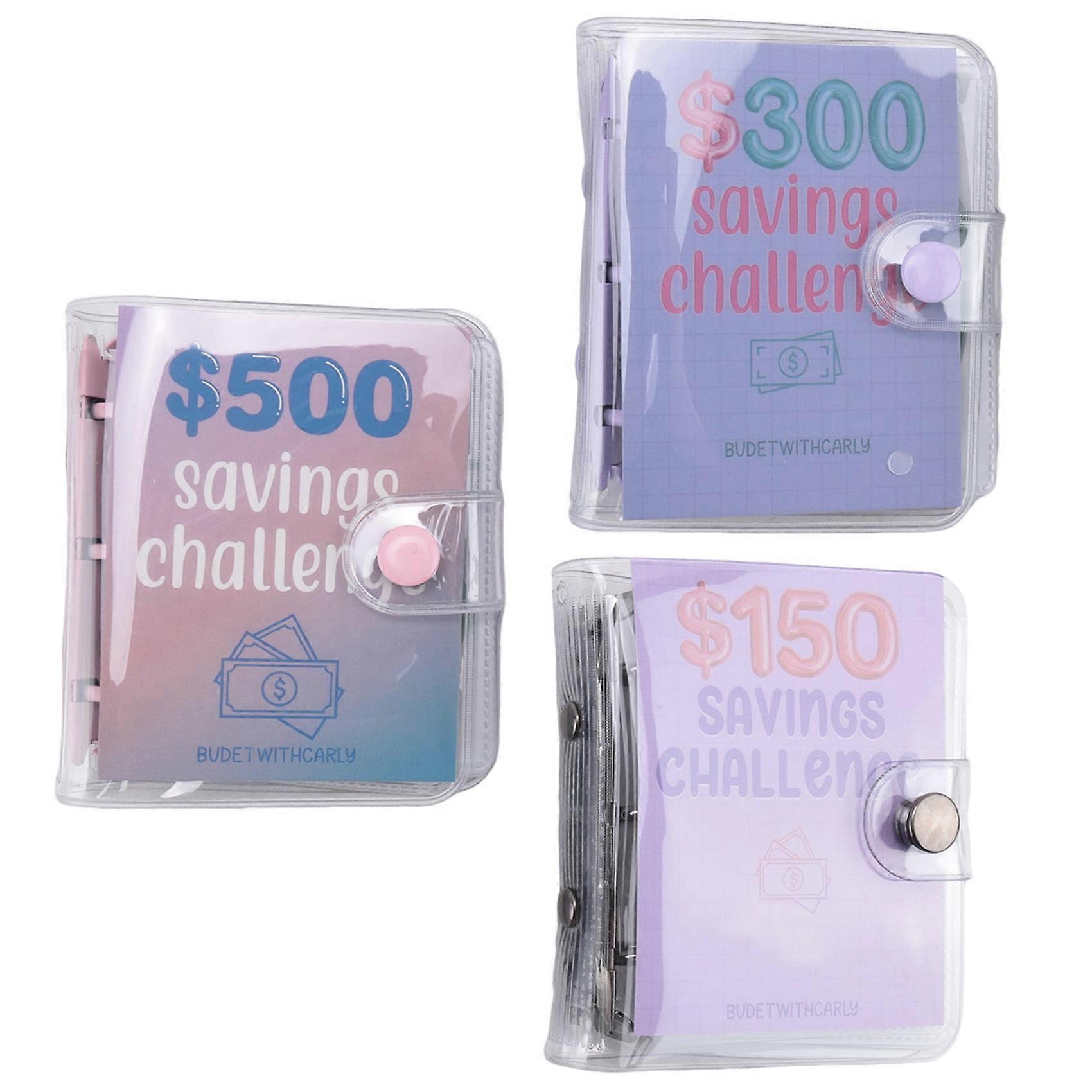 3Pcs Mini Binder Savings Challenge Budget Binder