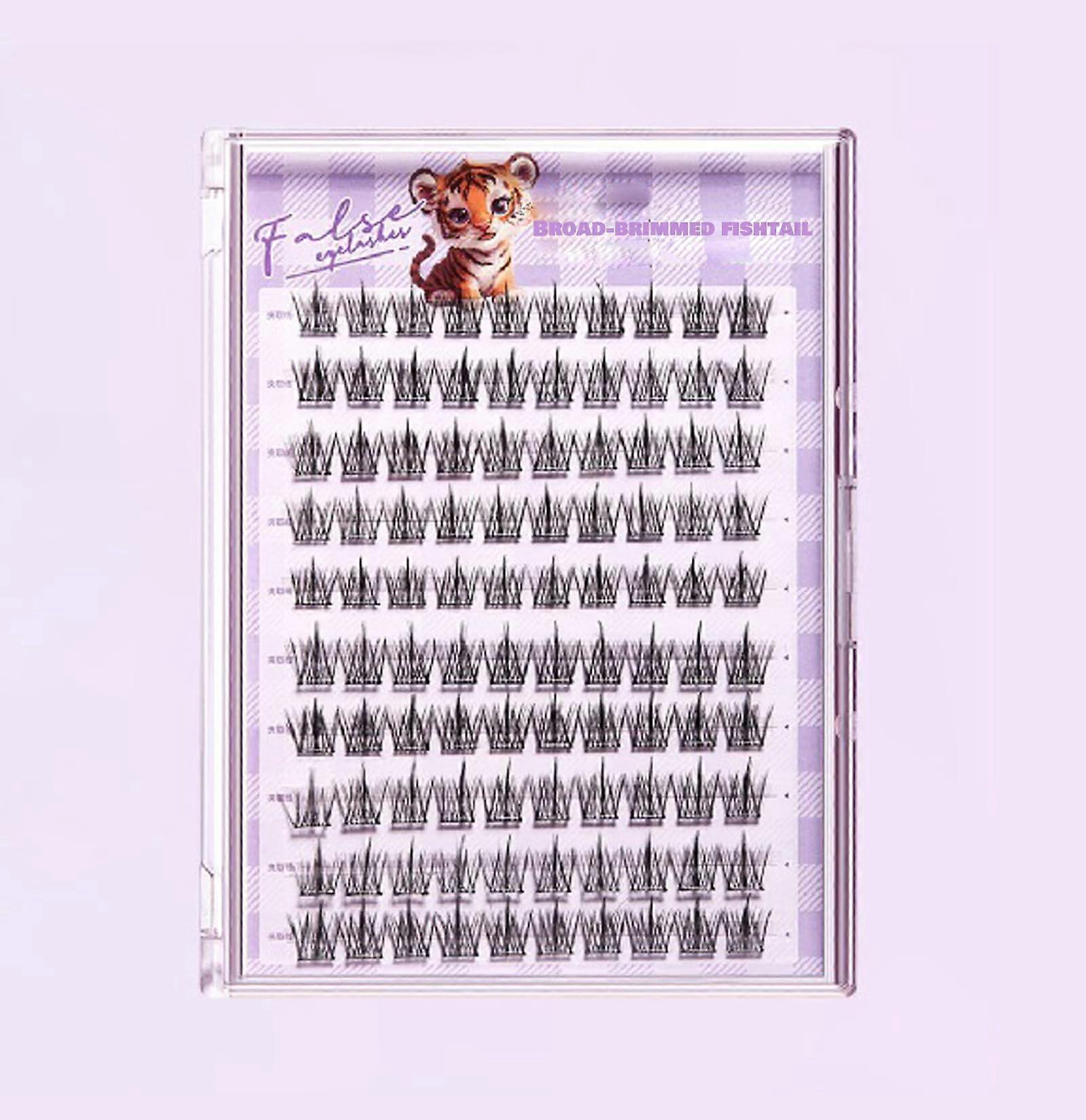Self Adhesive Eyelash Clusters 100 Pieces 1112mm Glue  Double Row Soft Fluffy Lash Extensions