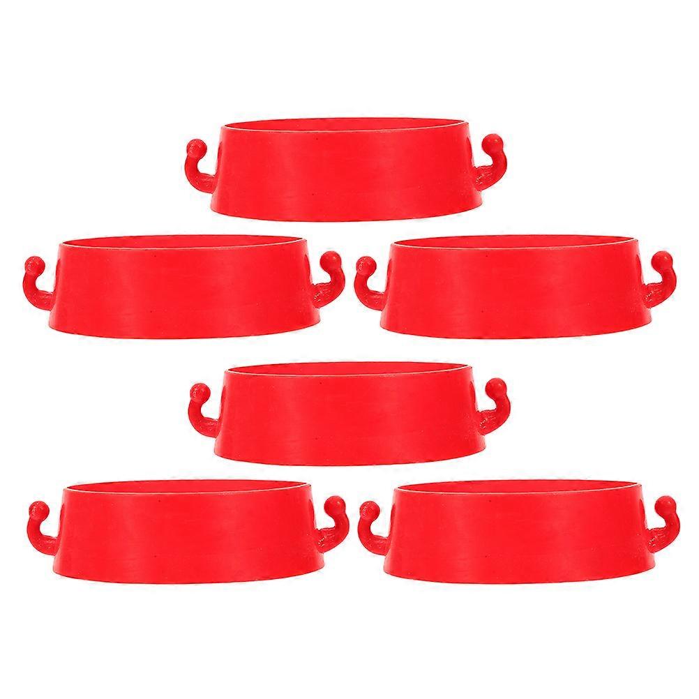 Traffic Cone Rope Attachment Plastic Chain Links for Barriers 6Pcs