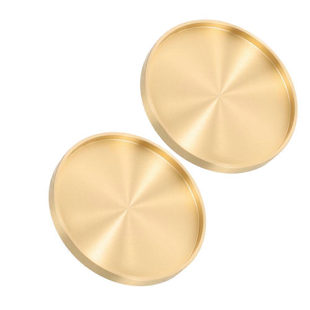 Copper Coaster for Water Cup Table Use 2Pcs Brass Coasters