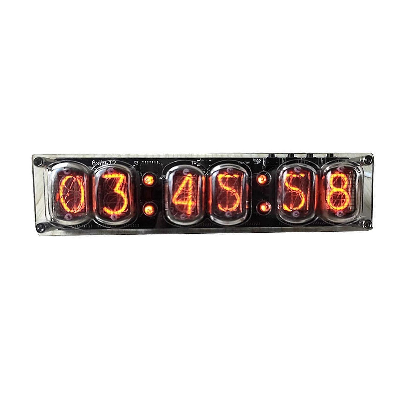 DC5V 6-bit IN-12 Glow Tube Clock IN12 Nixie Clock Base Not include glow tubes