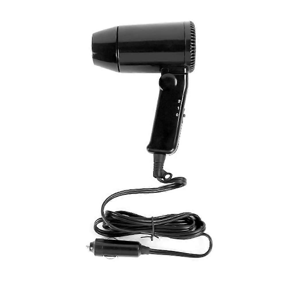12V Car Hair Dryer Hot and Cold Modes Foldable Compact Design for Travel and Window Defrosting