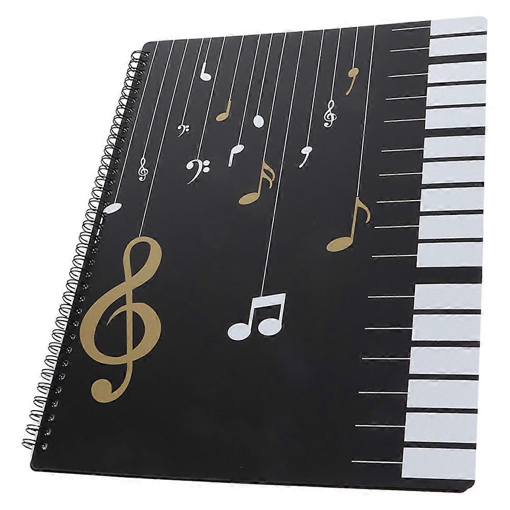 Black Music Document Folder Practical Folder for Storage 3Pcs