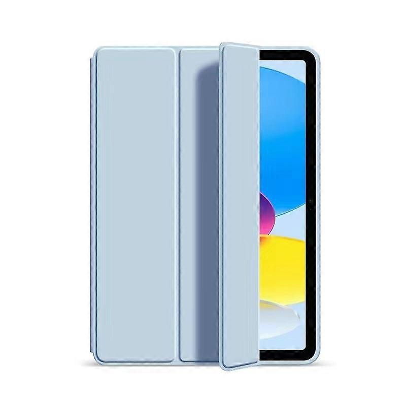 Capa elegante para iPad Mini de 68,3 polegadas, branca e azul gelo.