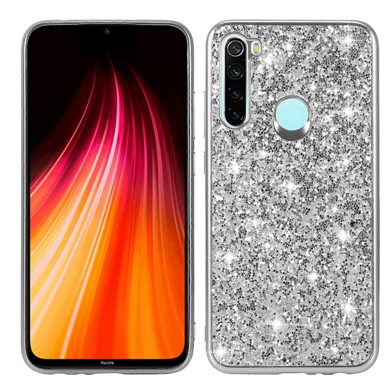Shiny Glittery PC Back+TPU Frame Mobile Casing for Xiaomi Redmi Note 8