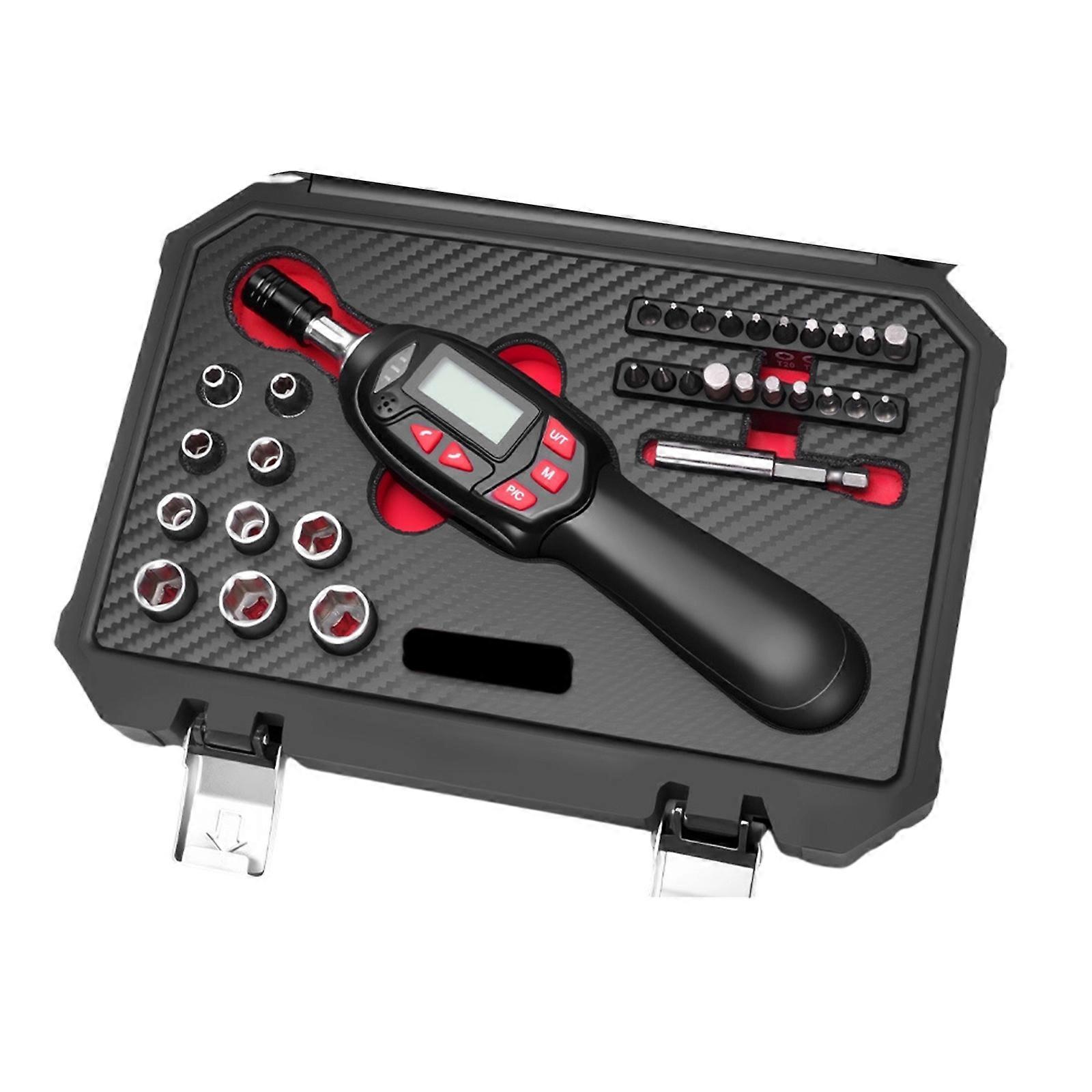 Comprehensive Torque Wrench Set Offering Accurate Torque Control Function Organized Storage Box 1/4inch Drive Spanner Multicolor