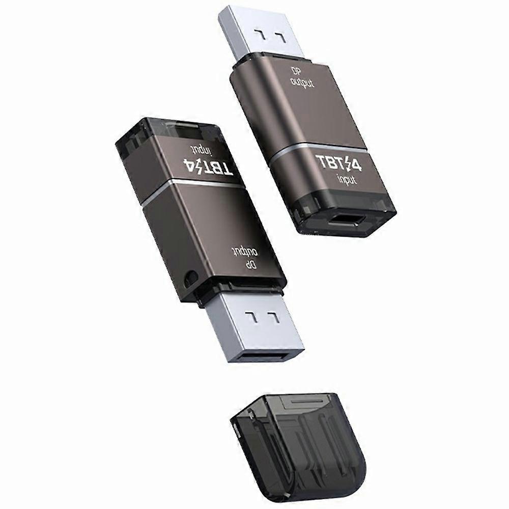 DP to Thunderbolt 3/4/5 Type-C Adapter 8K/120Hz Wired Screen Mirroring for Monitors Audio Sync Plug 