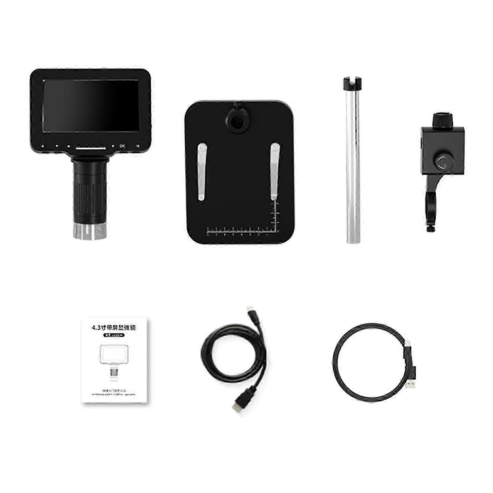 Coin Microscope Magnifier Lcd Digital Microscope 4.3inch Screen Usb Stereo Microscope Camera 1-1000x Magnification Zoom