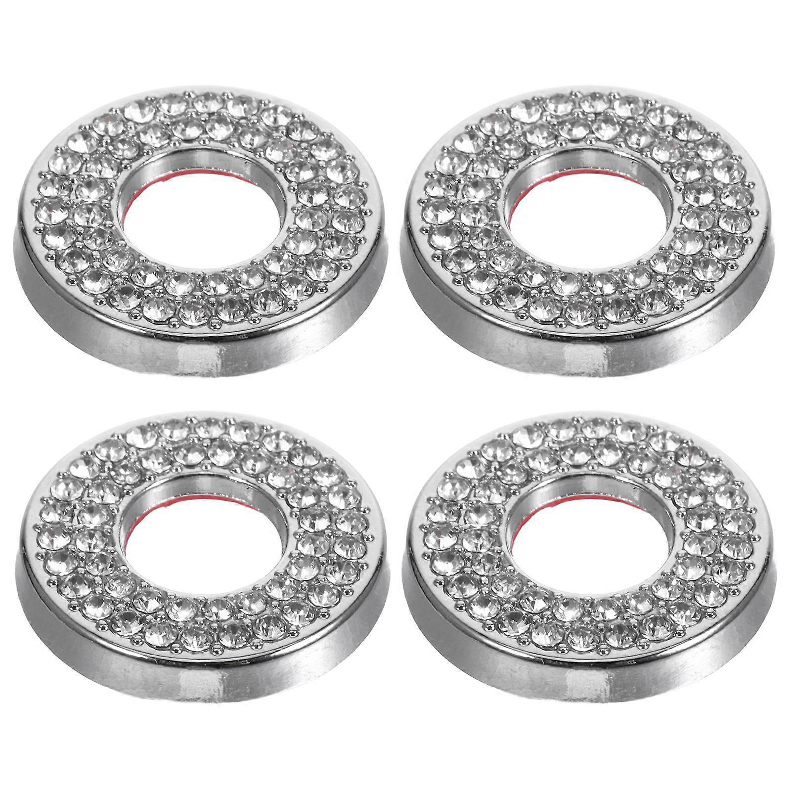 Silver Car Door Pull Pin Cover for Car 4Pcs Durable Interior Accessories