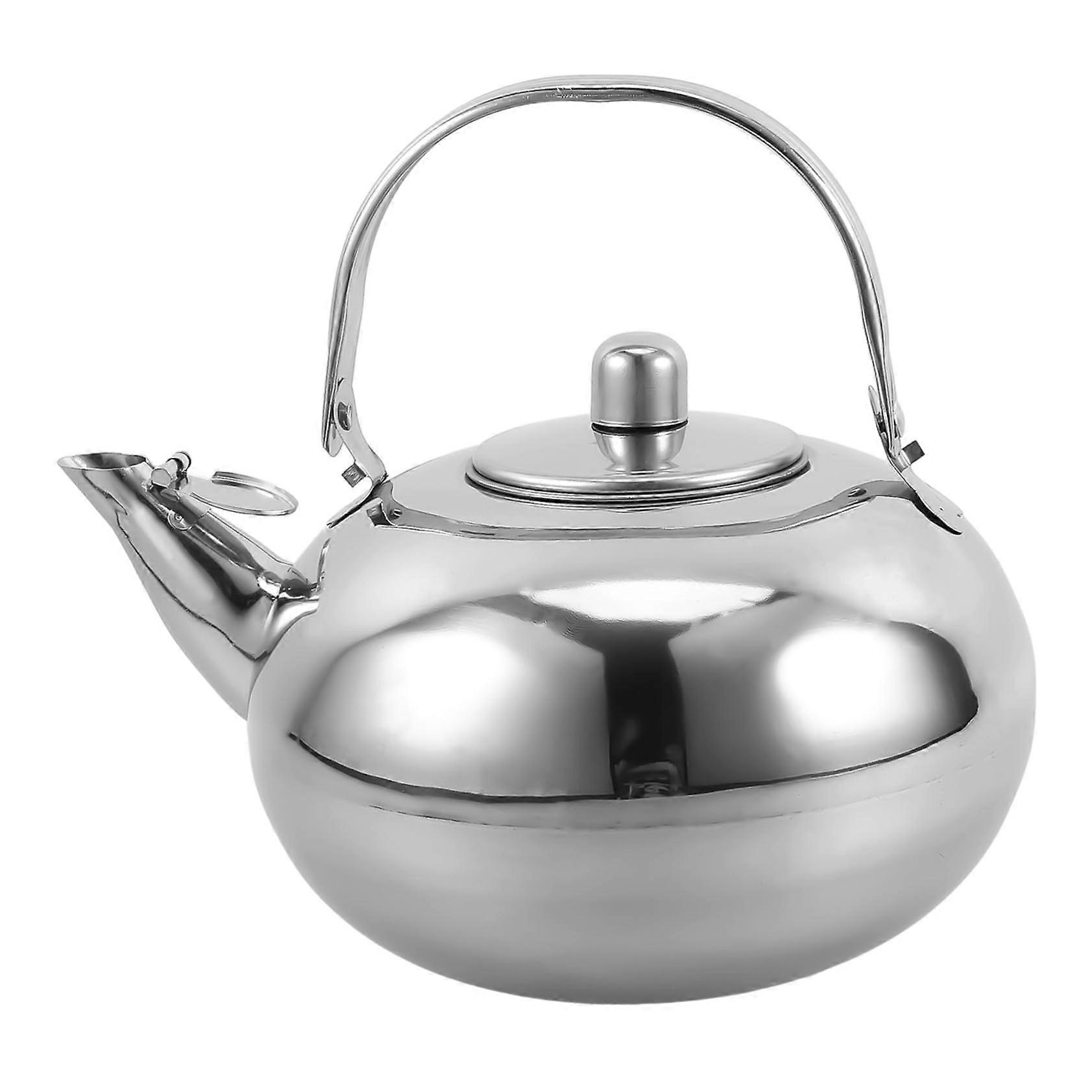 Stainless Steel Teapot with Strainer Elegant Design Tea Kettle for Loose Leaf Tea Brewing