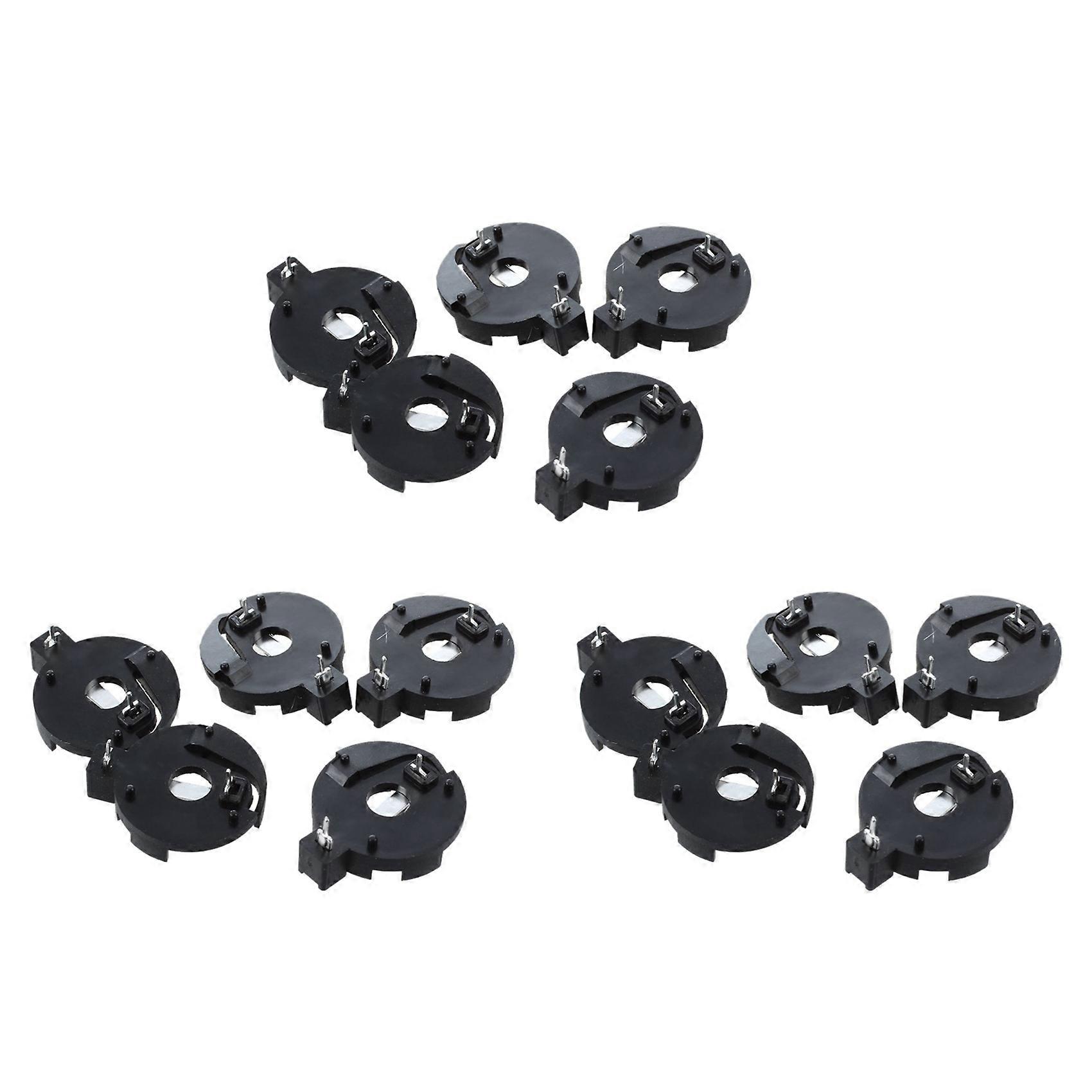CR2016 2025 2032 Coin Cell Button Battery Holder Socket Black 15 Pcs