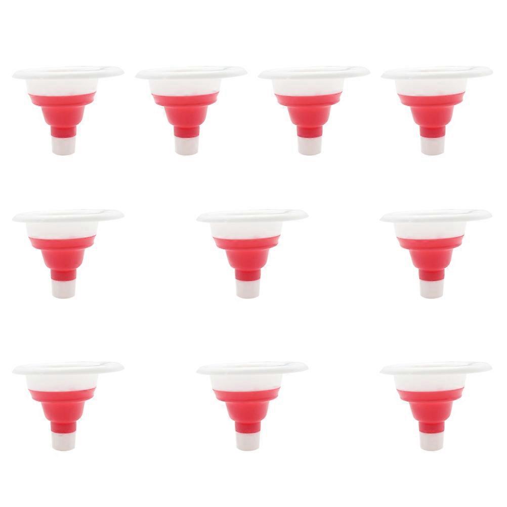 Silicone Funnel Folding Kitchen Funnel for Liquid Transferring Tool 10Pcs Assorted