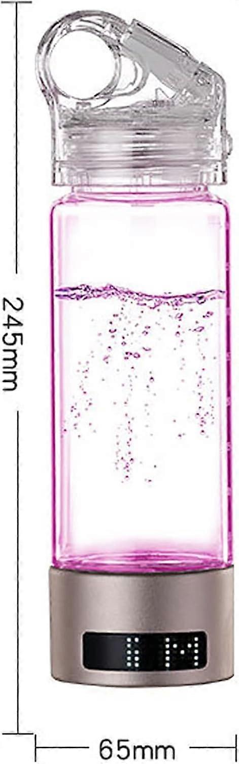 400ml Hydrogen Water Bottle Generator with Concentration Dual Electrolysis and LED Display