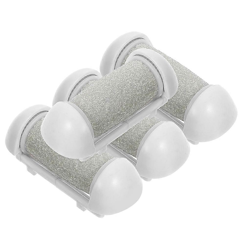 Gray Electric Foot Remover Rollers for Effective Skin Removal 4Pcs