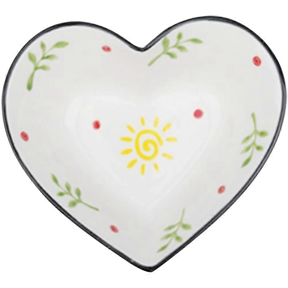 Heart Shape Ceramic Bowl for Food Serving Snack Candy Fruit Tray