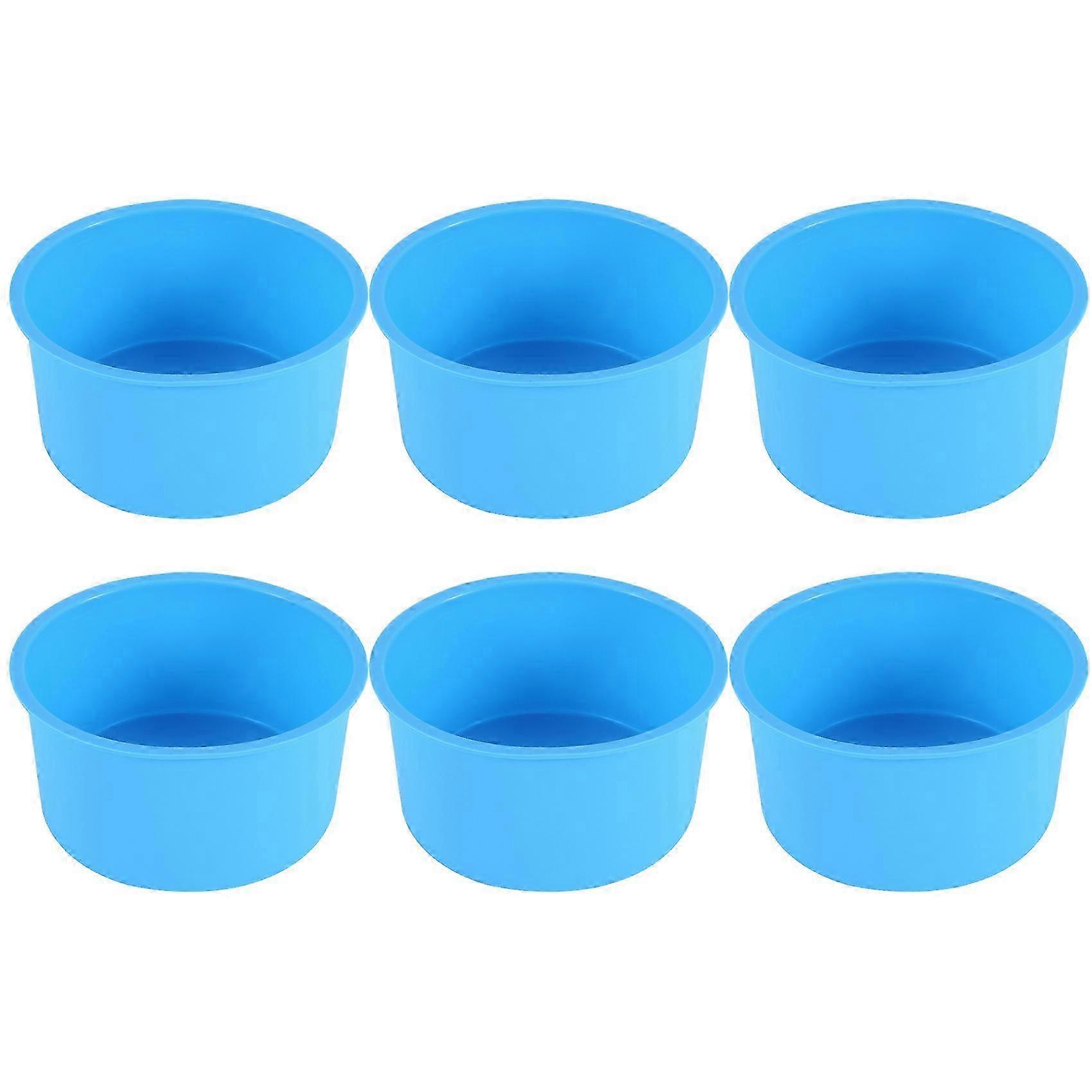 Silicone Baking Pan 4 Inch, Round Reusable Mini Cake Mold for Small Desserts