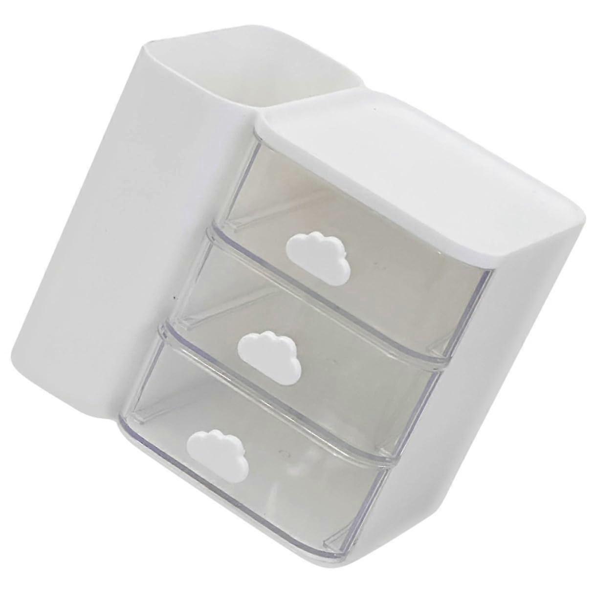Desktop Storage Organizer CloudShaped Makeup Organizer with Drawers Large Capacity MultiCompartment