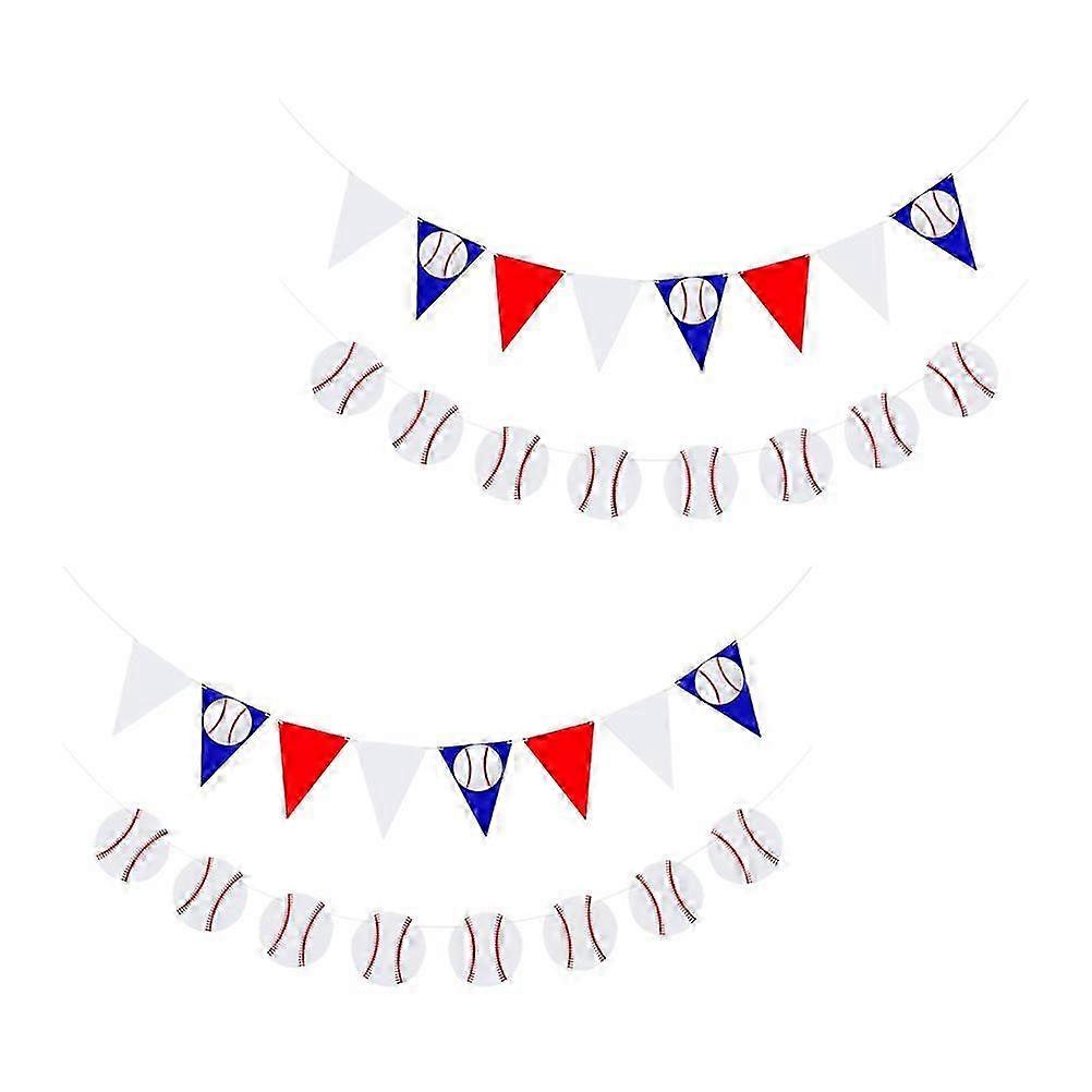 Baseball Party Hanging Banner Decorative Flag - 12Pcs Set for Wall Decor