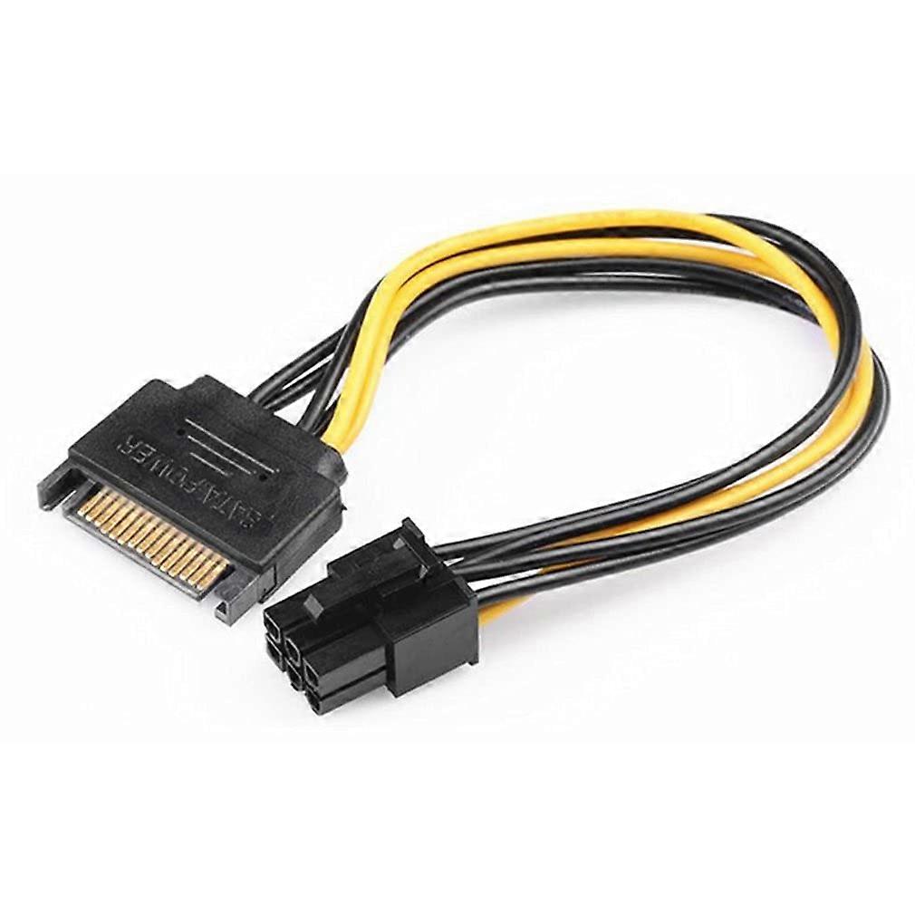 8 Pin to 6 Pin PCIe GPU Power Cable 20cm Durable Copper Wire for Secure Graphics Card Connection