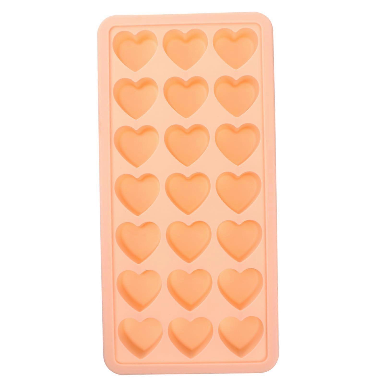 Heart Shape Silicone Ice Cube Tray Easy Release Durable Mold for Drinks and Home Bars