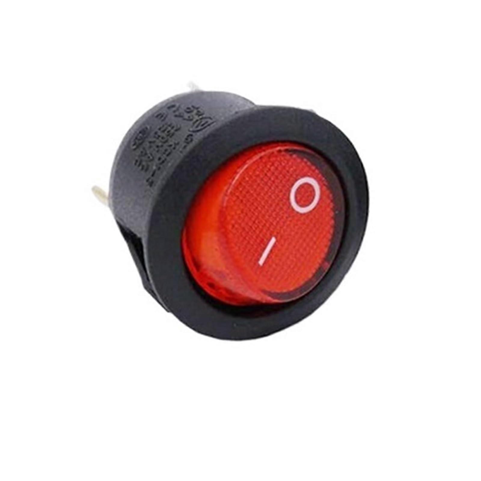 5 Pack Red KCD1105N On Off Rocker Switch AC 250V 6A with Bright Indicator Durable Design