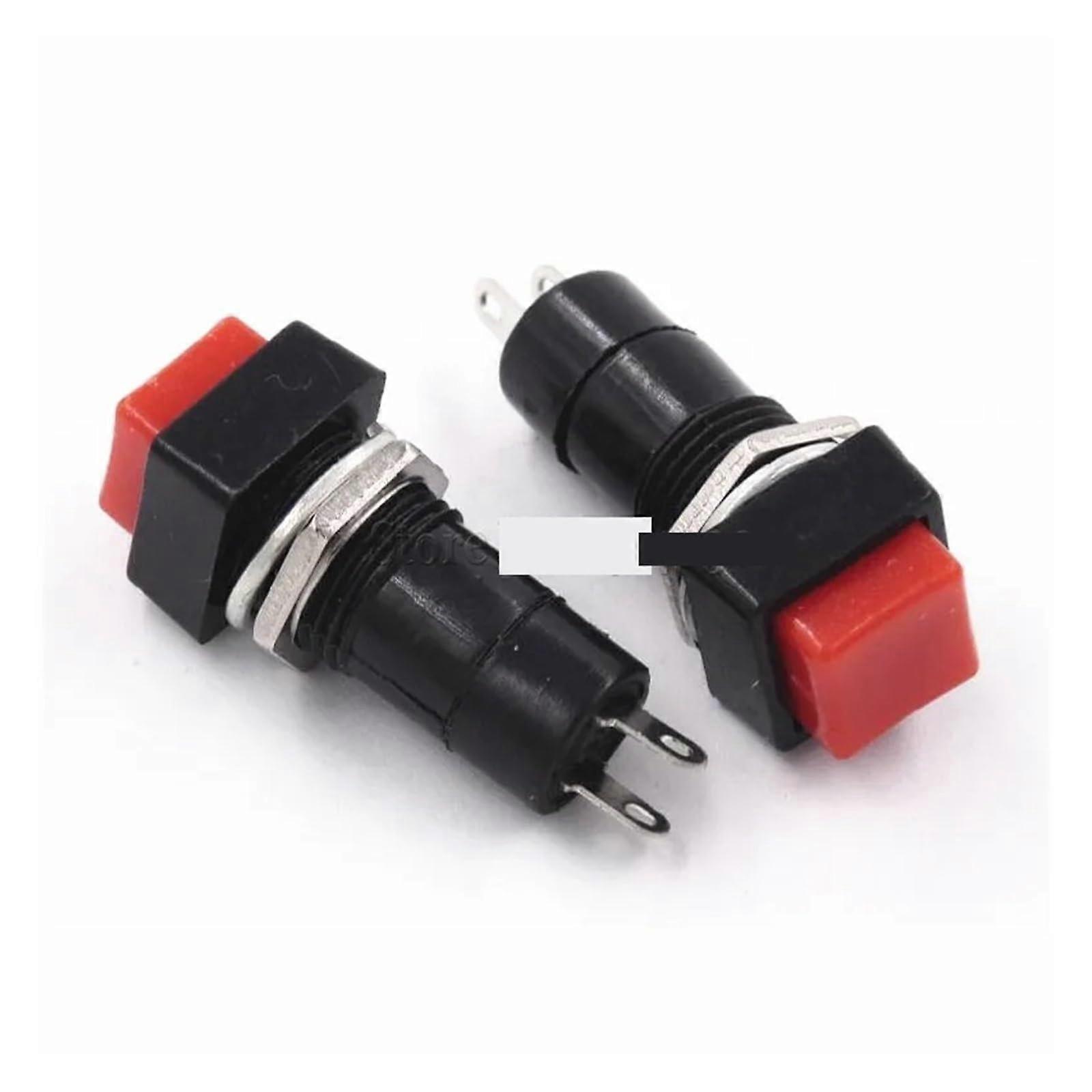 10PCS PBS12B Momentary Push Button Switch Normally Open 250VAC 1A Panel Mount Reset