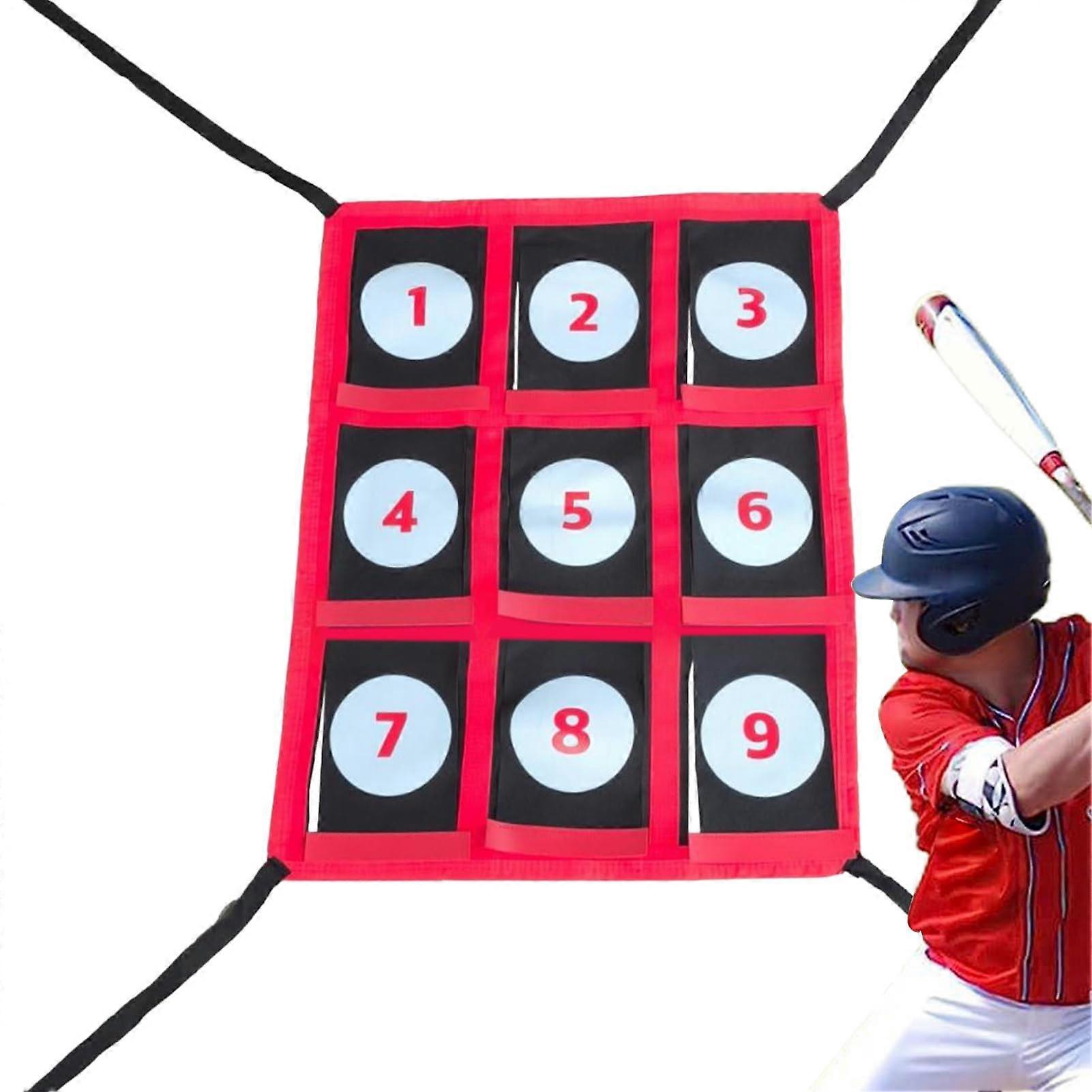 Baseball Pitching Net with Strike Zone, Adjustable NineGrid Target for Indoor Outdoor Practice