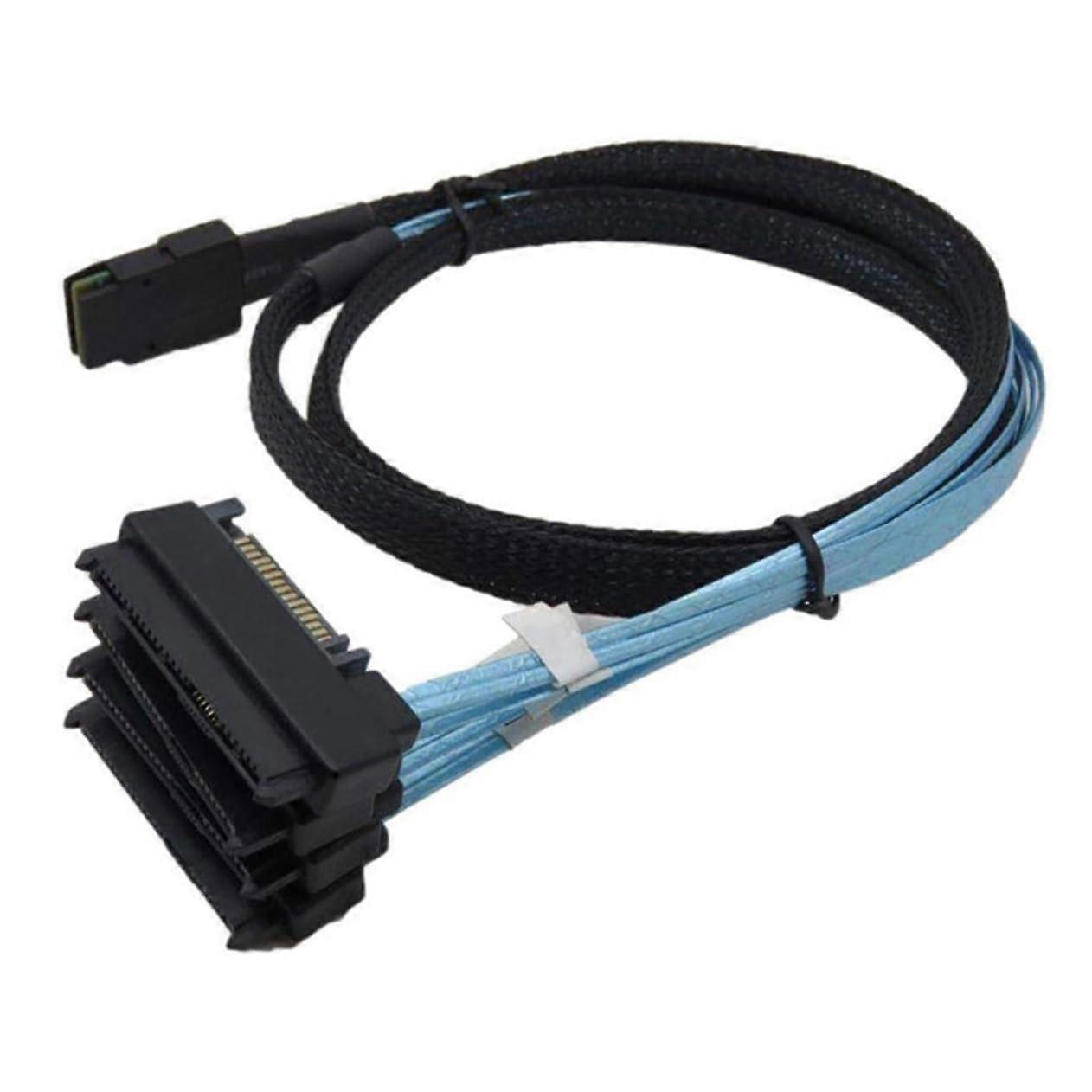 Mini SAS SFF8087 to 4 SATA Cable 0.5m Speed Data Transfer for RAID Controller