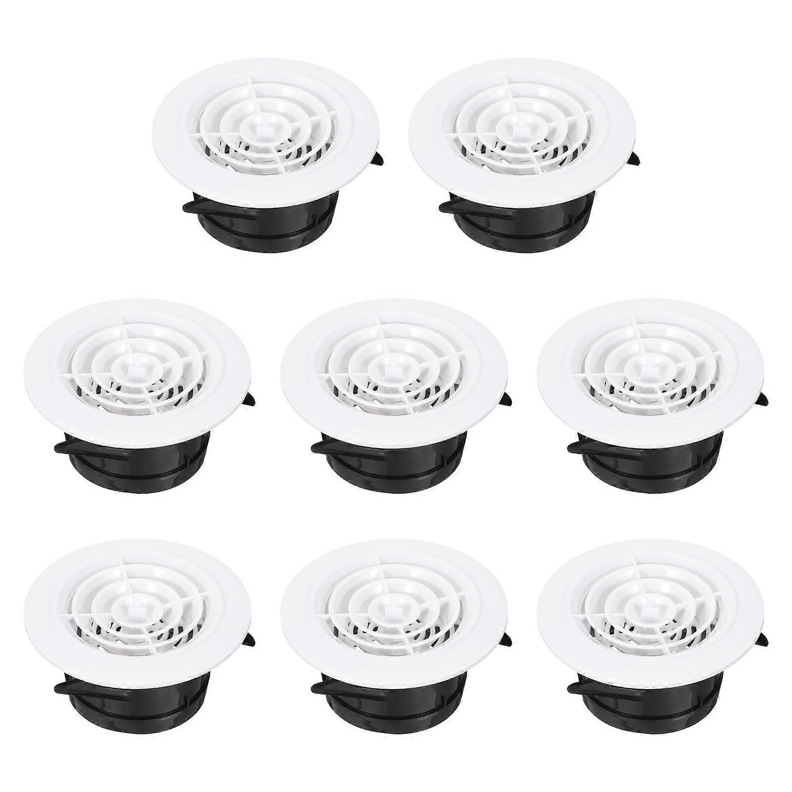 4 Inch Adjustable Air Vent Cover, 6 Pack ABS Rotatable Soffit Vent Grille for Bathroom Kitchen Ceiling