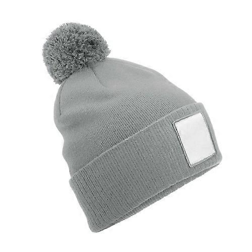 Beechfield Pom Pom Appliqué Patch Beanie