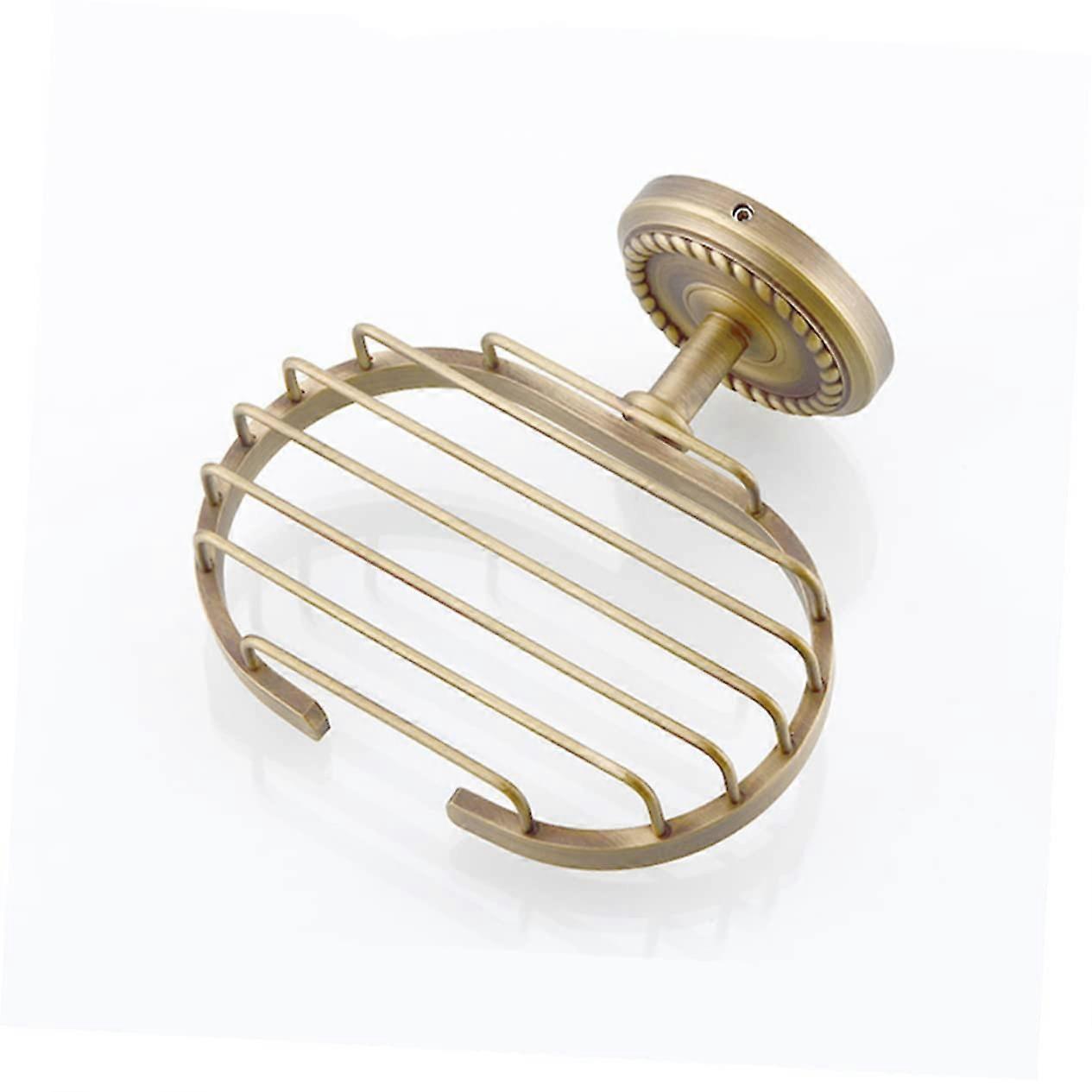 Wall Mounted Soap Dish Solid Brass Vintage Bronze Finish Rustproof Bathroom Shower Basket